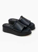 Flatforms δερμάτινα με φαρδιά φάσα Estil