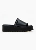 Flatforms δερμάτινα με φαρδιά φάσα Estil