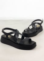 Flatforms δερμάτινα σανδάλια με φάσες TFP