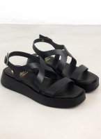 Flatforms δερμάτινα σανδάλια με φάσες TFP