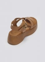 Flatforms δερμάτινα σανδάλια με μπαρέτα Tfp