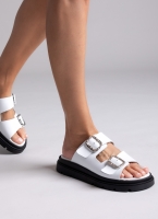 Flatforms δερμάτινα σανδάλια με τοκάδες Tfp