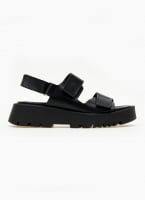 Flatforms δερμάτινα σανδάλια με velcro TFP