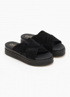 Σανδάλια flatforms καστόρινα estil