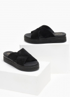 Σανδάλια flatforms καστόρινα estil