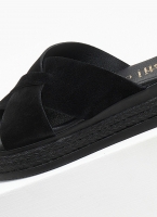 Σανδάλια flatforms καστόρινα estil