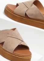 Σανδάλια flatforms καστόρινα estil