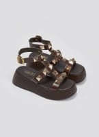 Flatforms σανδάλια δερμάτινα με τρουκς Estil