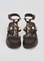 Flatforms σανδάλια δερμάτινα με τρουκς Estil