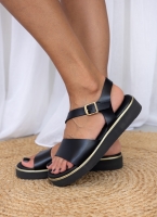 Flatforms σανδάλια δερμάτινα Ragazza 01186