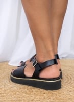 Flatforms σανδάλια δερμάτινα Ragazza 01186