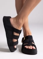 Flatforms σανδάλια καστόρινα ATENEO