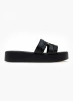 Flatforms σανδάλια με ανάγλυφο pattern Estil