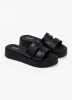 Flatforms σανδάλια με ανάγλυφο pattern Estil