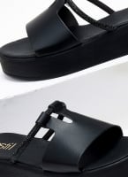 Flatforms σανδάλια με άνοιγμα και στρας Estil