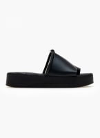 Flatforms σανδάλια με φαρδιά φάσα και στρας Estil