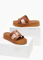Flatforms σανδάλια με pattern Estil