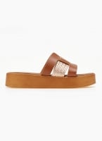 Flatforms σανδάλια με pattern Estil