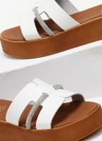 Flatforms σανδάλια με περαστό στρας λουράκι Estil