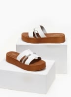 Flatforms σανδάλια με περαστό στρας λουράκι Estil
