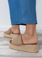 Flatforms σανδάλια με ψάθα και σχοινί Refresh 17175301