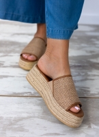 Flatforms σανδάλια με ψάθα και σχοινί Refresh 17175301