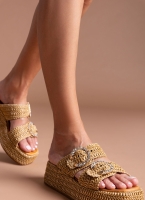 Flatforms σανδάλια με στρας Mariella Fabiani 2503/02