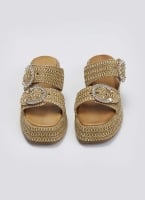 Flatforms σανδάλια με στρας Mariella Fabiani 2503/02