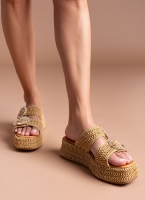 Flatforms σανδάλια με στρας Mariella Fabiani 2503/02