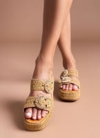 Flatforms σανδάλια με στρας Mariella Fabiani 2503/02