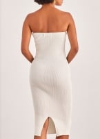 Φόρεμα ριμπ strapless Vero Moda 10309494