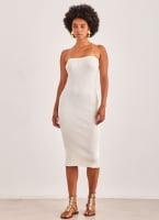 Φόρεμα ριμπ strapless Vero Moda 10309494