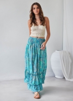 Φούστα μάξι με boho λαχούρια