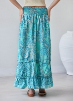 Φούστα μάξι με boho λαχούρια