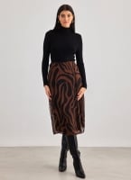Φούστα wrap μίντι με print Pieces 17145935
