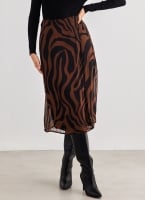 Φούστα wrap μίντι με print Pieces 17145935