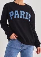 Φούτερ με ντενιμ στάμπα PARIS