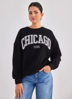 Φούτερ με ραφτή στάμπα CHICAGO