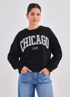 Φούτερ με ραφτή στάμπα CHICAGO