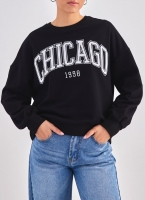Φούτερ με ραφτή στάμπα CHICAGO
