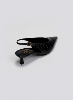 Γόβες κροκό μυτερές slingback TFP