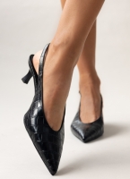 Γόβες κροκό μυτερές slingback TFP