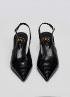 Γόβες κροκό μυτερές slingback TFP