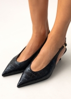 Γόβες κροκό μυτερές slingback TFP