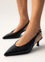 Γόβες κροκό μυτερές slingback TFP
