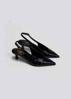 Γόβες κροκό μυτερές slingback TFP