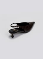 Γόβες κροκό μυτερές slingback TFP
