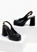 Γόβες Slingback λουστρίνι με ανοιχτή φτέρνα tfp