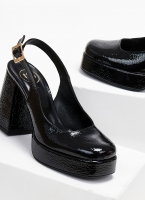 Γόβες Slingback λουστρίνι με ανοιχτή φτέρνα tfp