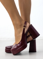 Γόβες Slingback λουστρίνι με ανοιχτή φτέρνα tfp